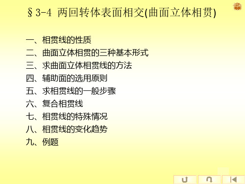 两回转体相交(立体的相贯线)PPT课件