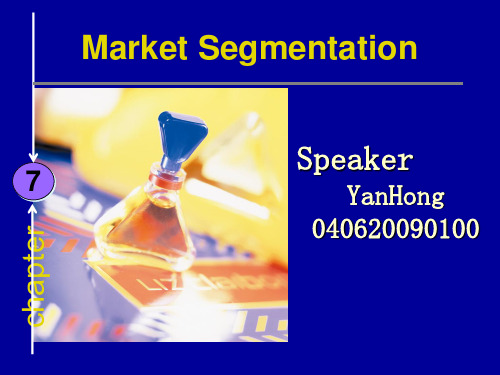 Market Segmentation(市场细分)