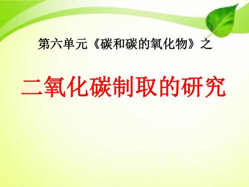 《二氧化碳制取的研究》碳和碳的氧化物精品ppt课件9