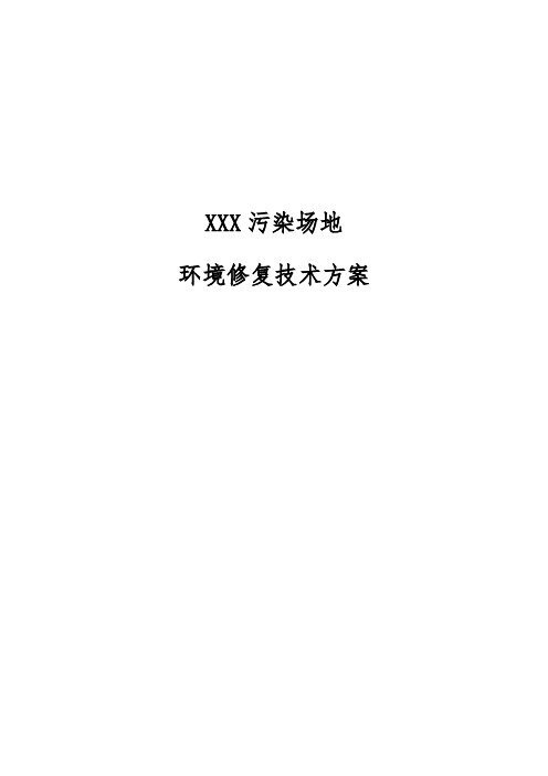 xx污染场地修复技术方案