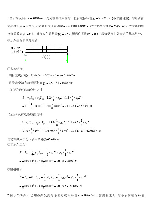 荷载计算题[精华]