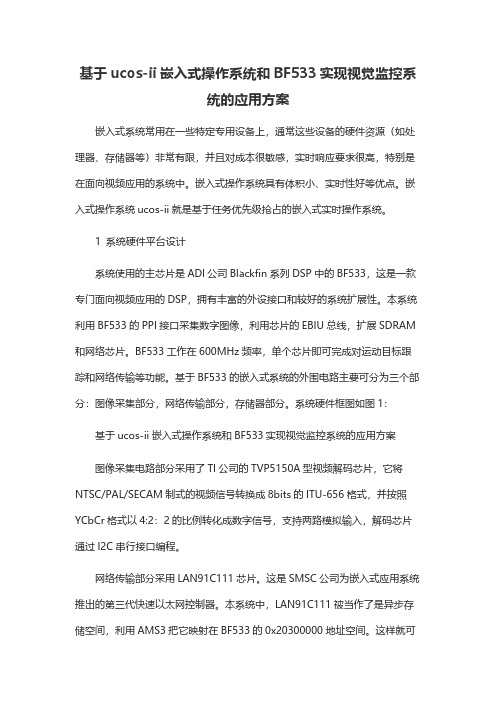 基于ucos-ii嵌入式操作系统和BF533实现视觉监控系统的应用方案