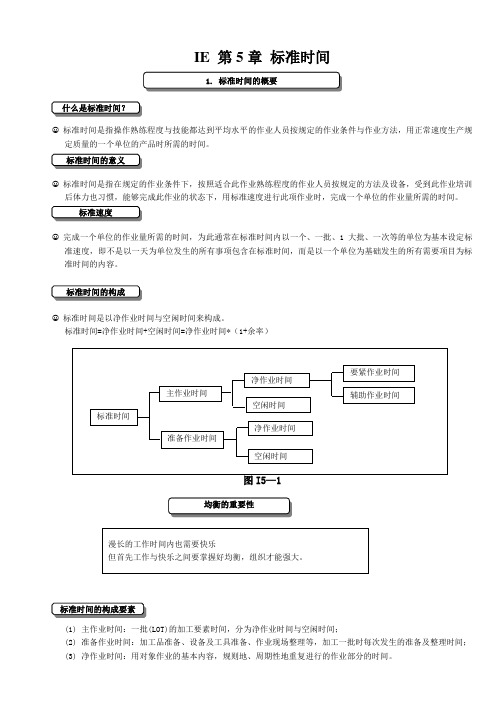 IE 第5章 标准时间