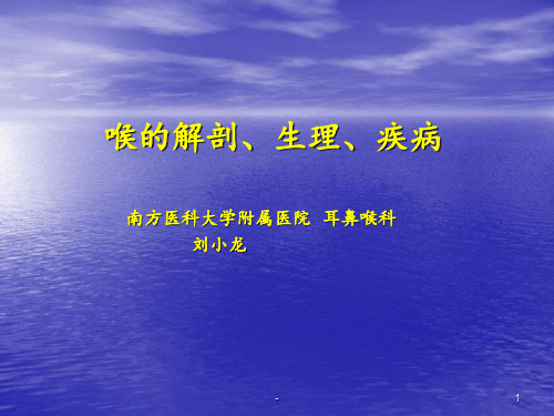 喉的解剖、生理、疾病ppt课件