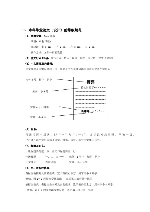 论文排版规范及撰写要求