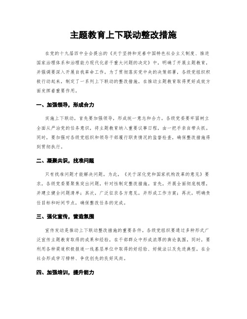 主题教育上下联动整改措施