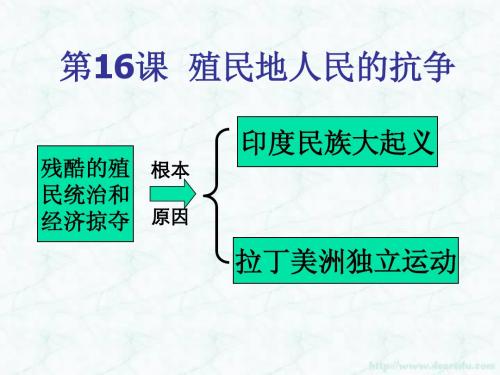 第16课 殖民地人民的抗争