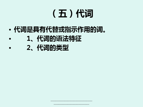 最新现代汉语语法词类