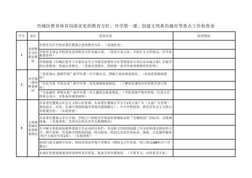 开学检查表