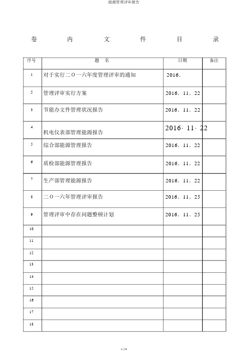 能源管理评审报告