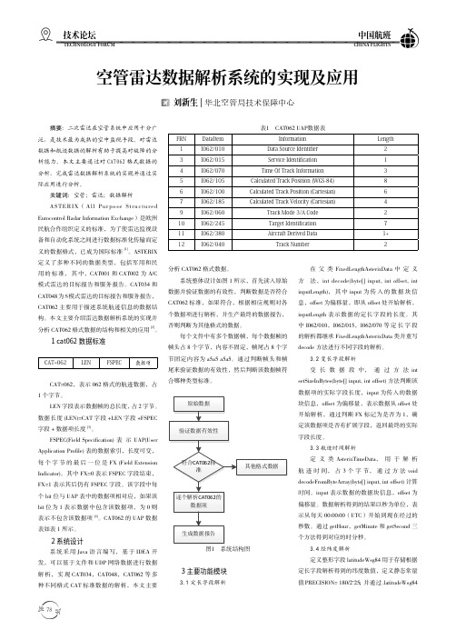 空管雷达数据解析系统的实现及应用