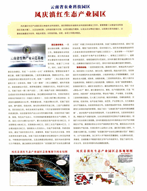 云南省农业科技园区 凤庆滇红生态产业园区