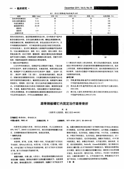 跟骨钢板螺钉内固定治疗跟骨骨折