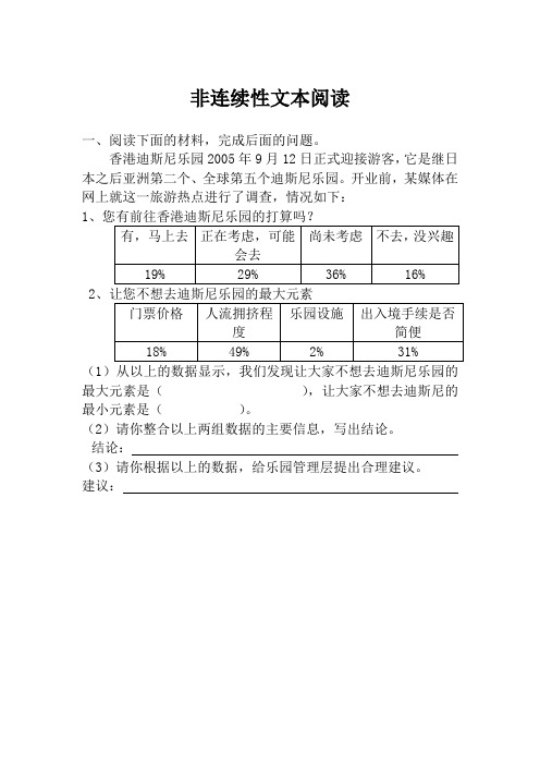 非连续性文本阅读