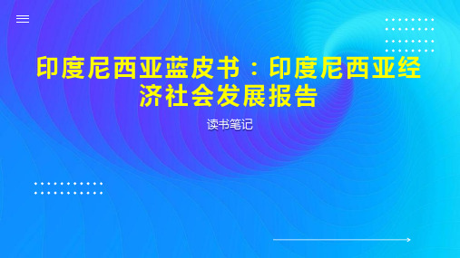 印度尼西亚蓝皮书：印度尼西亚经济社会发展报告