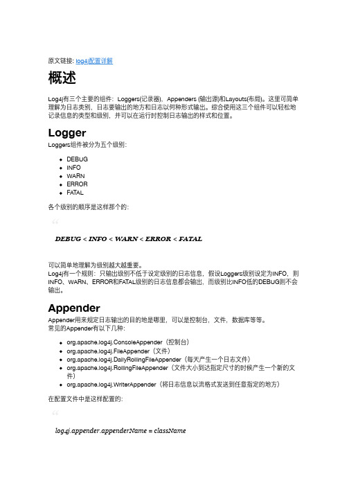 log4j配置详解