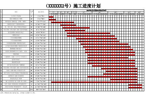 施工进度计划(横道图)