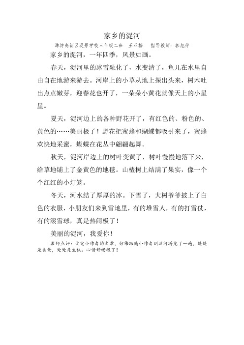 家乡的浞河(王亚楠)