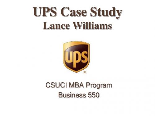 UPS Case study