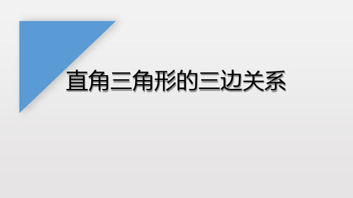 直角三角形的三边关系教学课件