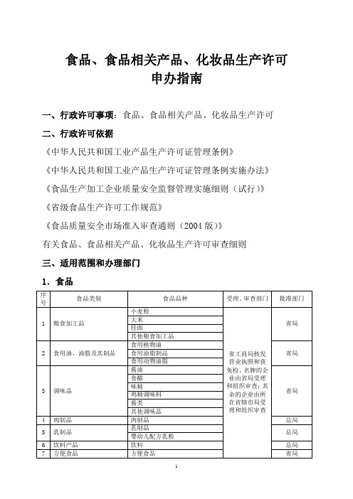 化妆品生产许可申办指南