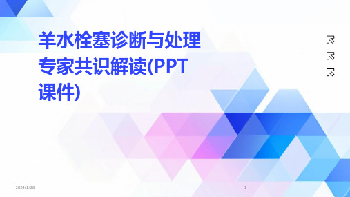 羊水栓塞诊断与处理专家共识解读(PPT课件)(2024)