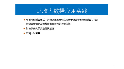 财政大数据中心：项目比对查重、中期财政规划及财政供养人员支出测算系统设计