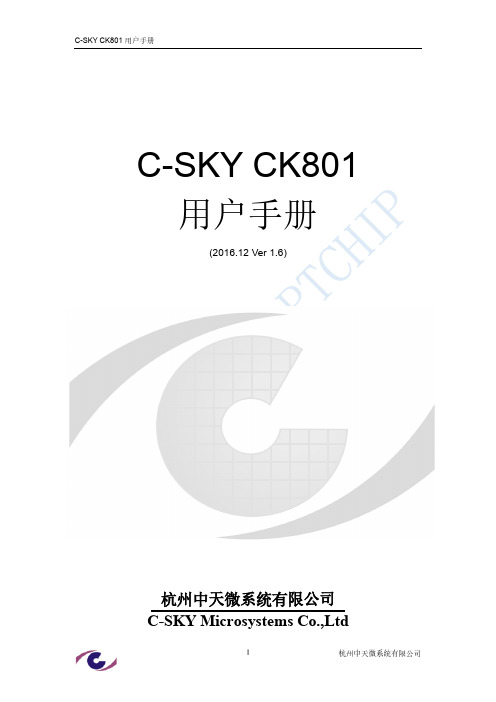 中天微系统 C-SKY CK801 用户手册