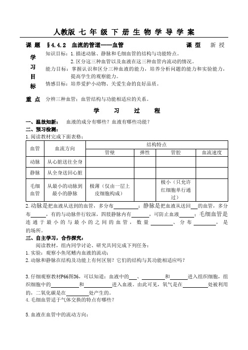 §4.4.2血流的管道——血管