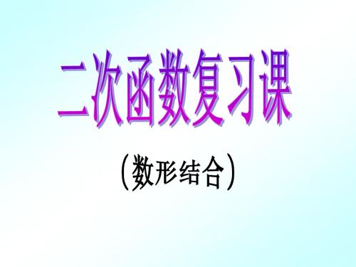 二次函数复习(数形结合)