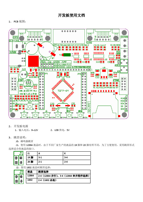 ATmega128开发板功能说明