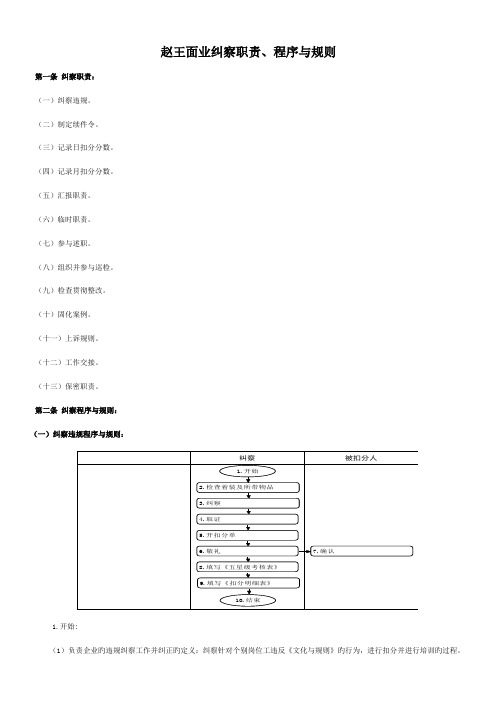 纠察规程新版