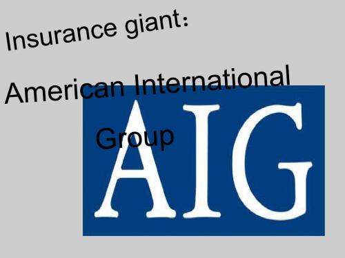 英文ppt 公司简介—AIG