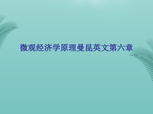 微观经济学原理曼昆英文第六章.2021优秀PPT