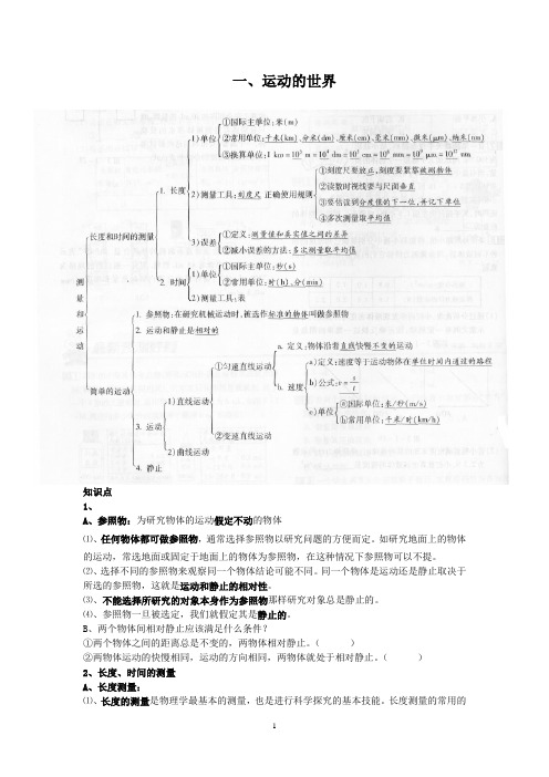 运动的世界 典型例题解析