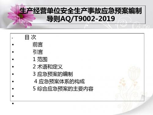 生产经营单位安全生产事故应急预案编制导则AQT90022006