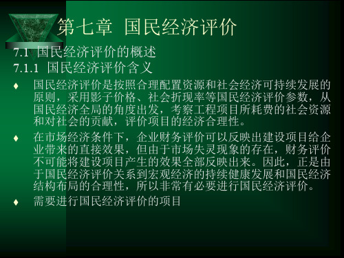 技经国民经济评价