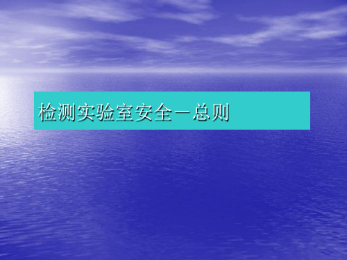 检测实验室安全