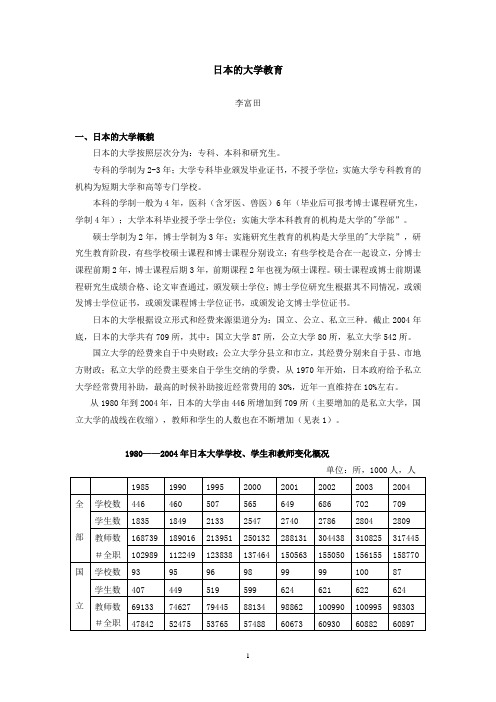 日本的大学教育