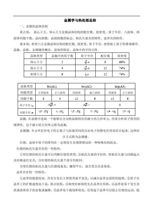 金属学及热处理习题解