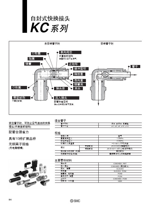 SMC自封式快换接头KC