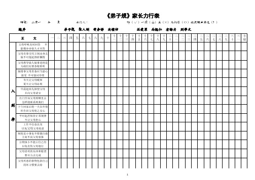 弟子规功过格_生活家长版___每月版