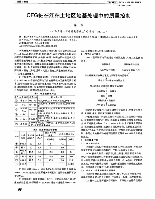 CFG桩在红粘土地区地基处理中的质量控制