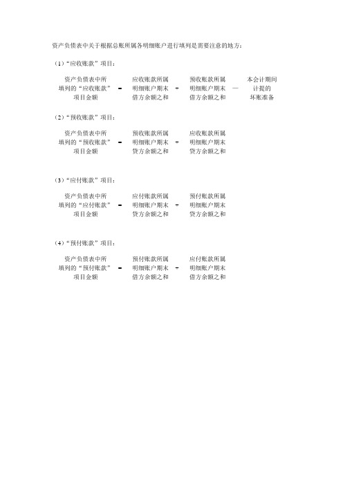 资产负债表中应收、应付、预收、预付项目的填列(2)