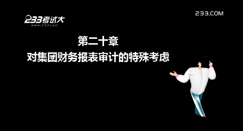 注册会计师对集团财务报表审计的特殊考虑