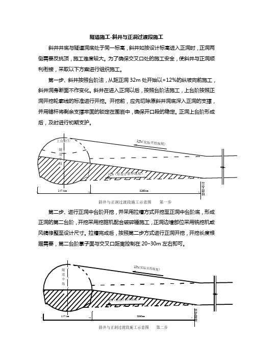 隧道施工-斜井与正洞过渡段施工