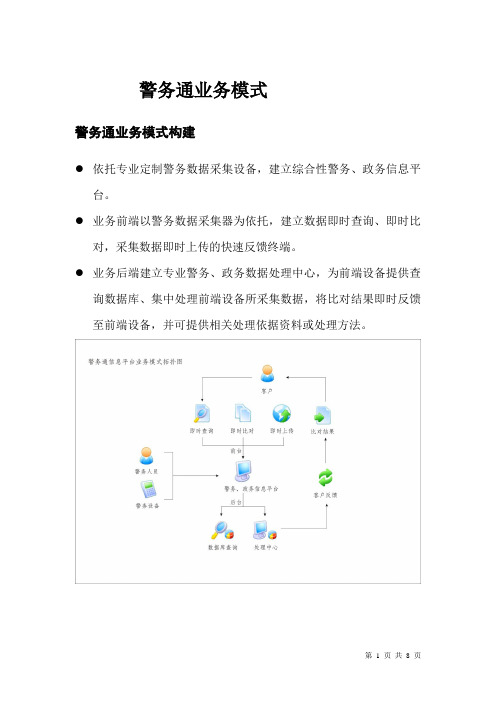 警务通信息平台业务综述