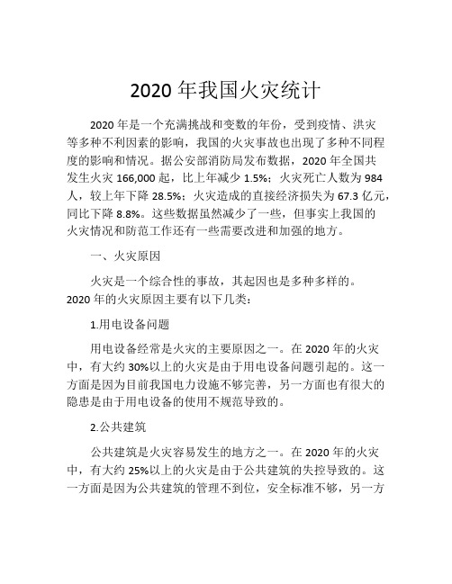 2020年我国火灾统计