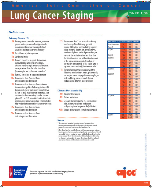 AJCC 肺癌分期