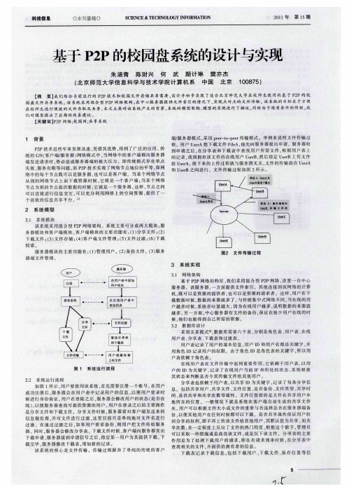 基于P2P的校园盘系统的设计与实现